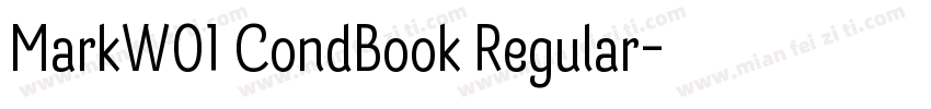 MarkW01 CondBook Regular字体转换